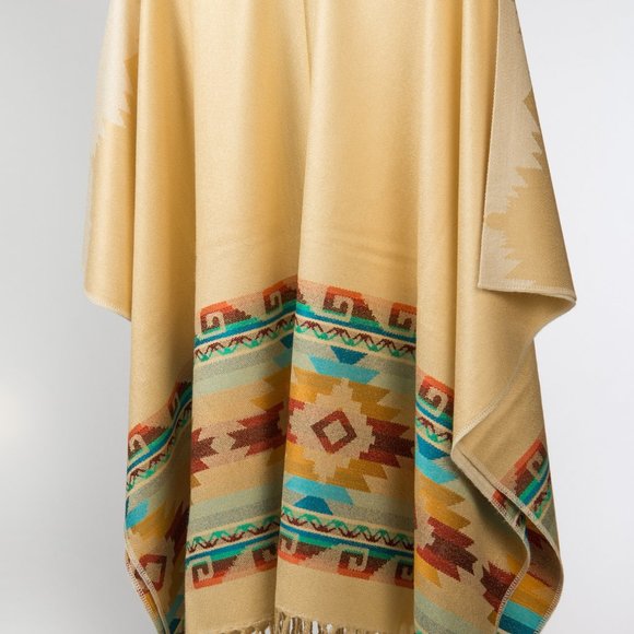 ANDEAN Alpaca PONCHO, Unisex, Artisanal Free Ship - Picture 11 of 12
